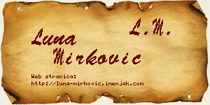 Luna Mirković vizit kartica